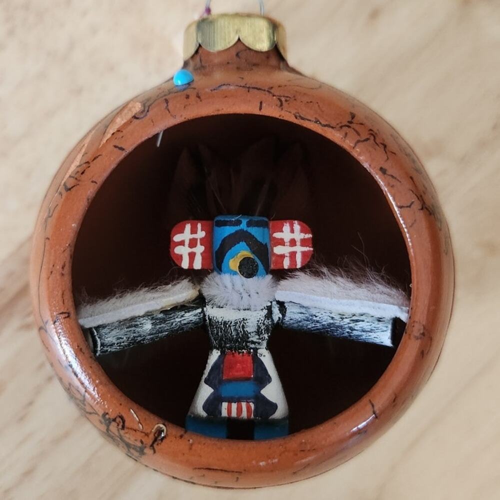 Eagle Dancer Native American Diorama Clay Holiday Christmas Tree Ornament Decor